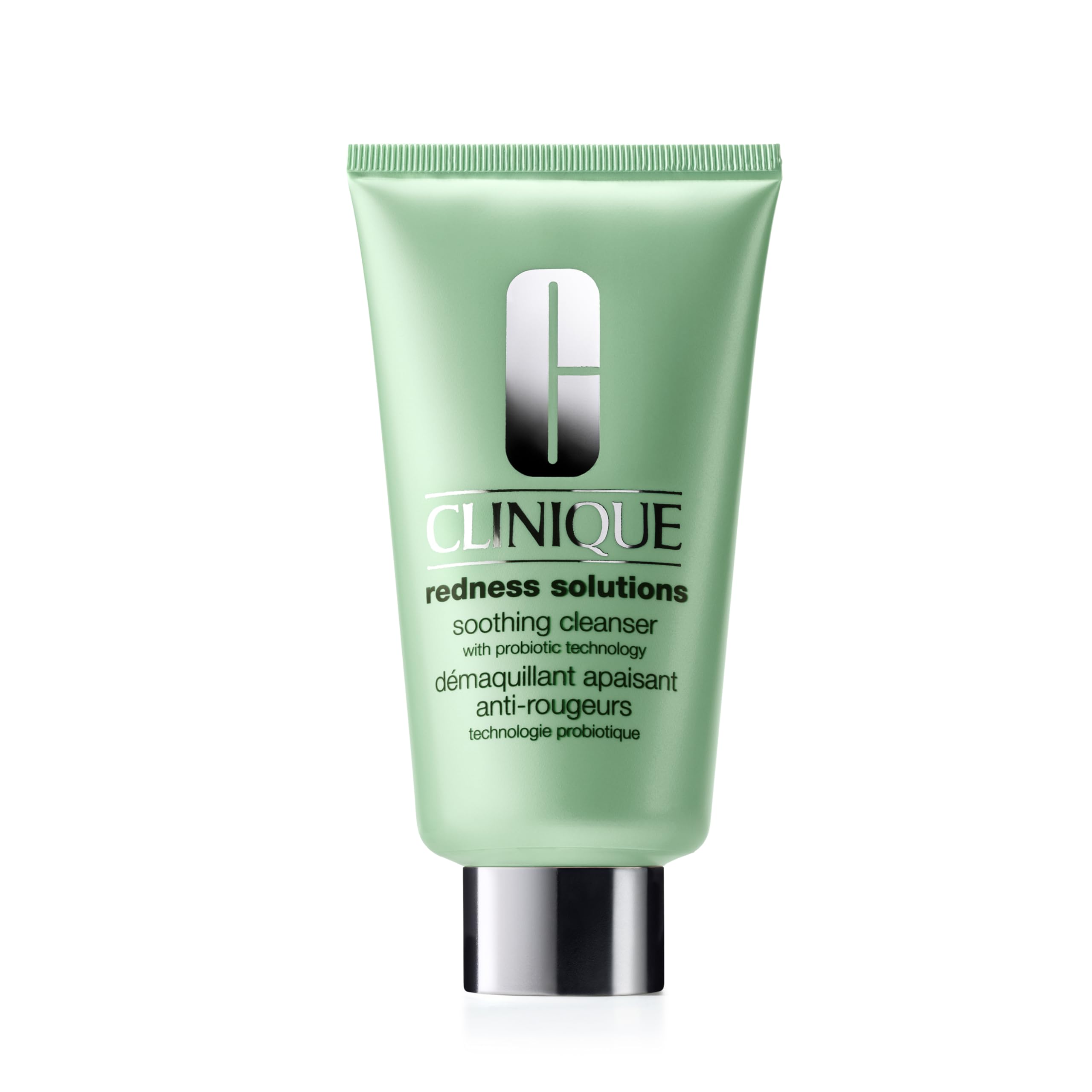 Clinique Redness Solutions Soothing Oil Free Face Cream Cleanser with Probiotic Technology | Appropriate for Skin with Rosacea, 