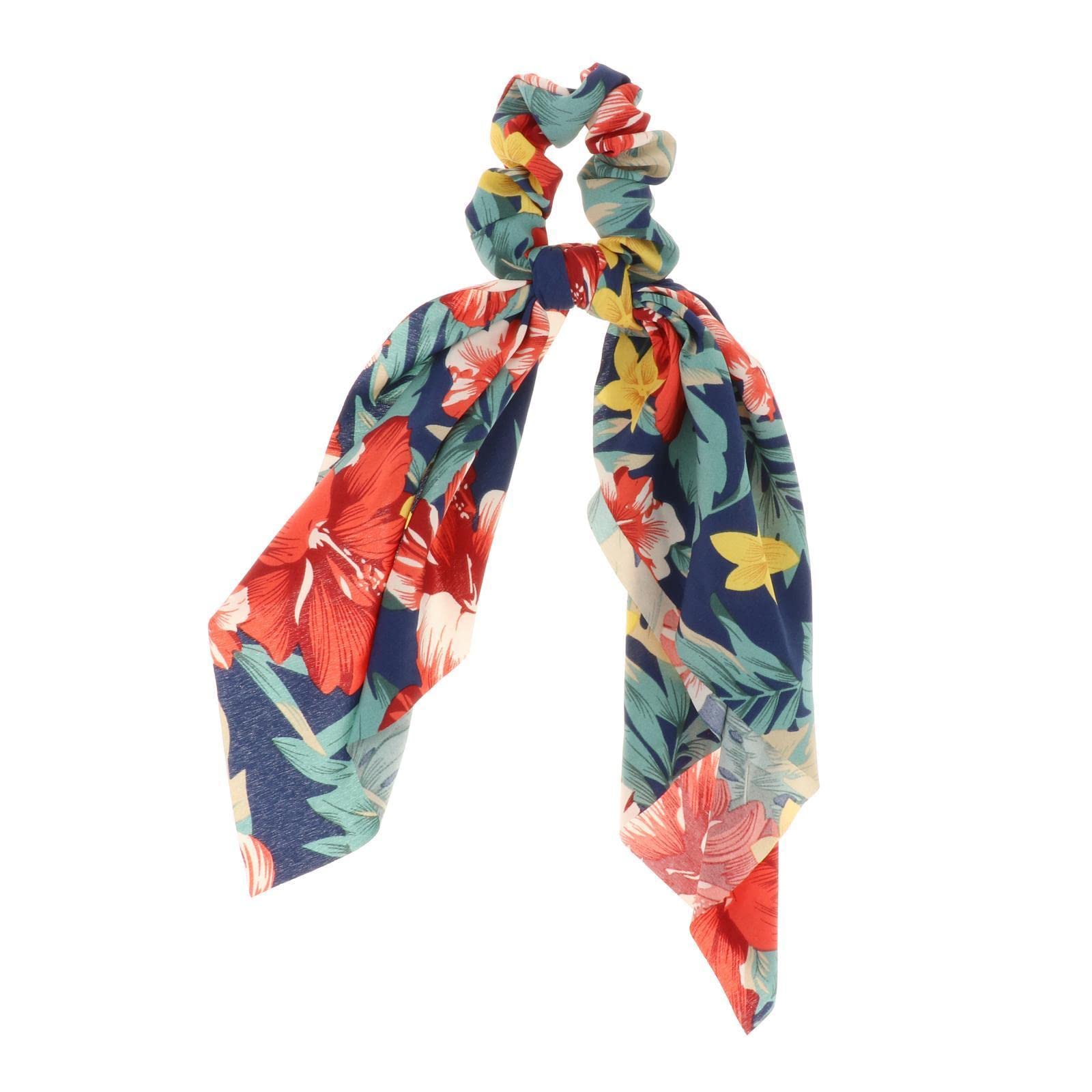 ATORSE?2 in 1 Floral Hair Scarf Scrunchie Ornament Long Headband for Women Girls B