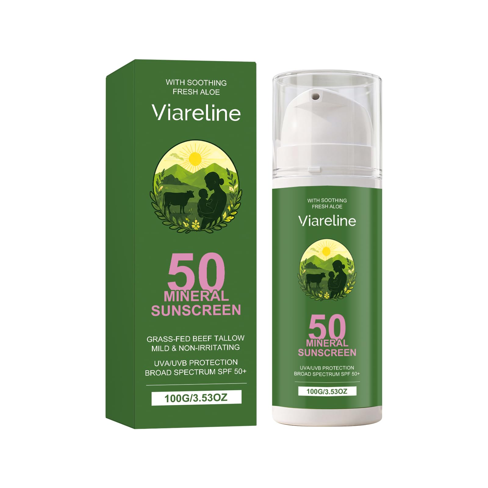 Viareline Mineral Sunscreen SPF 50+, 100g