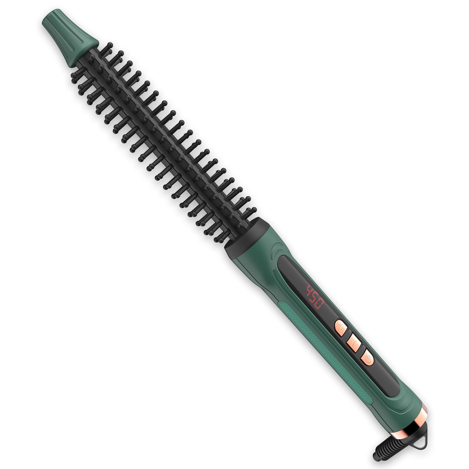 BANGMENG Mini Thermal Round Brush, 0.35 Inch Barrel Volume Heat Styling Brush for Men and Women Short Thin Curly Straight Hair, 