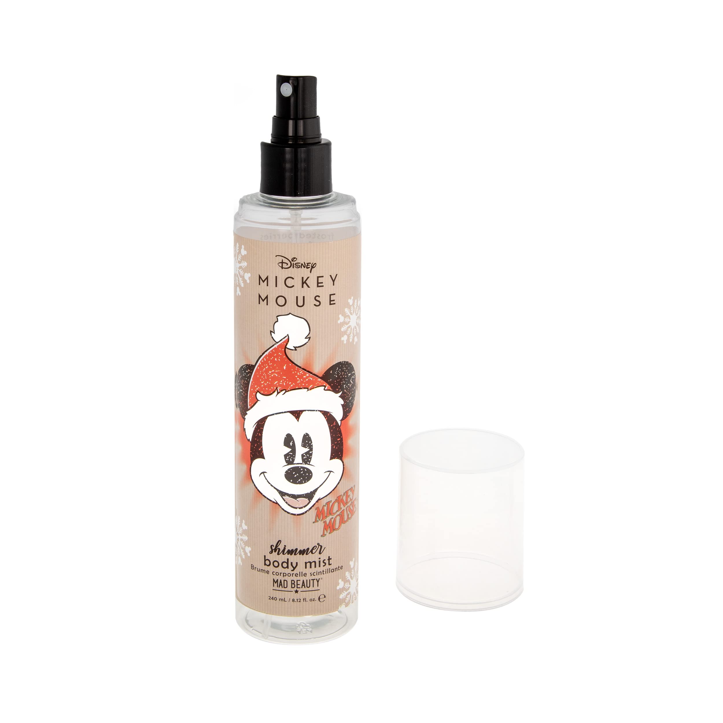 MAD Beauty Disney Mickey Mouse Body Mist, Silver Shimmering Frosted Berries, Christmas Gift, Jingle All The Way, Elegant, Body C