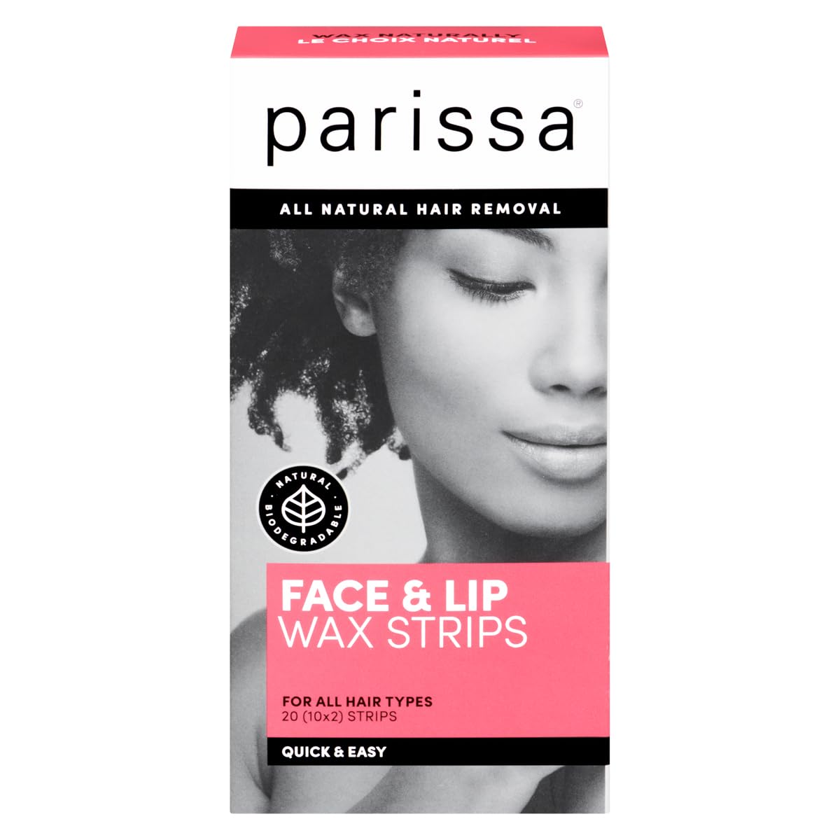 Parissa Face & Lips Wax Strips Kit for Facial Hair Removal, At-Home Waxing Kit with Ready-to-Use Small Wax Strips, 5ml Aftercare
