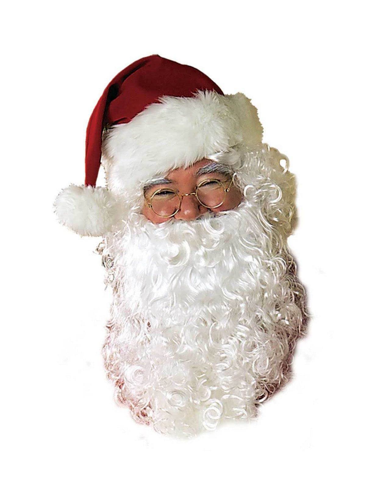 Rubies Wig and Beard Adult Santa Set, Multi-colored Synthetic Fibers, One Size, Model 2479