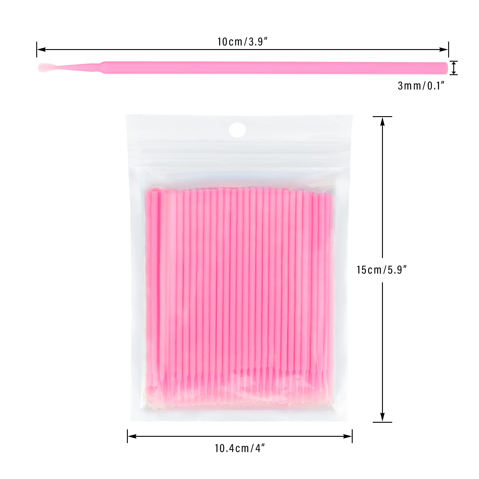 500Pcs Disposable Micro Applicators Brush For Makeup And Personal Care Cosmetic Micro Brush, Microswabs For Eyelash Extensions,