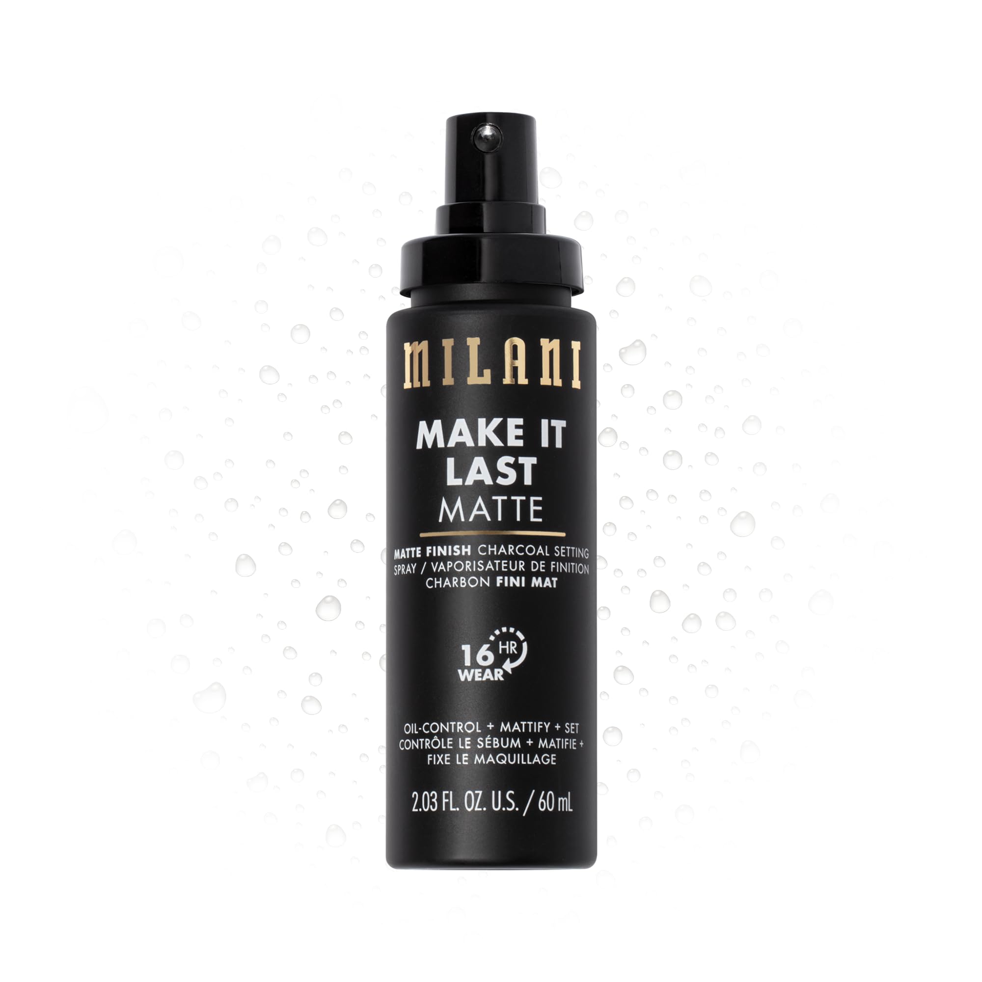 Milani Make It Last Matte - Matte Finish Charcoal Setting Spray- Cruelty-Free Makeup Primer And Setting Spray For Oily Skin - Lo