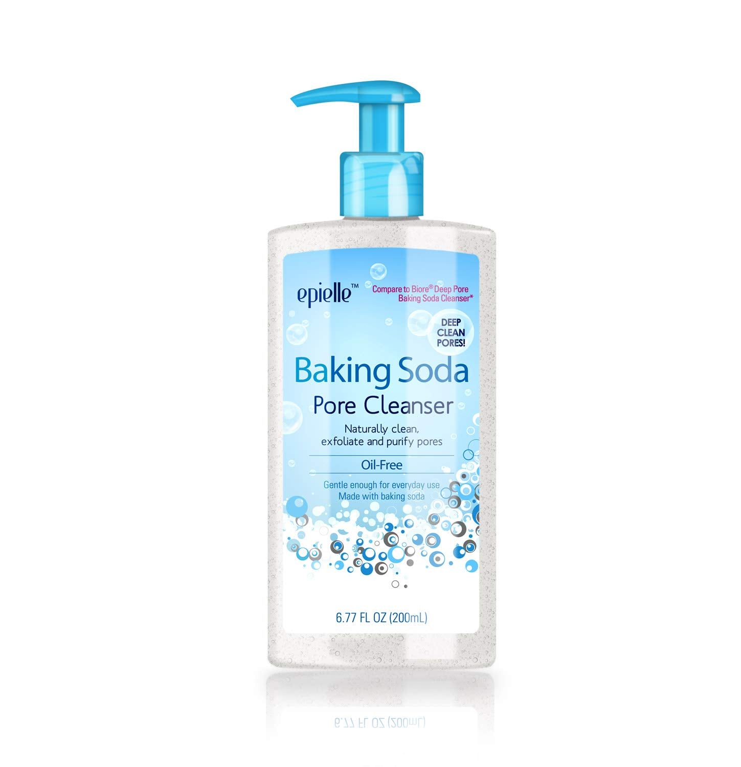 Epielle Baking Soda Pore Cleanser | Oil-Free, Gentle Daily Use | Cleanse & Exfoliate Pores For Oily & Combination Skin | 6.77 Fl