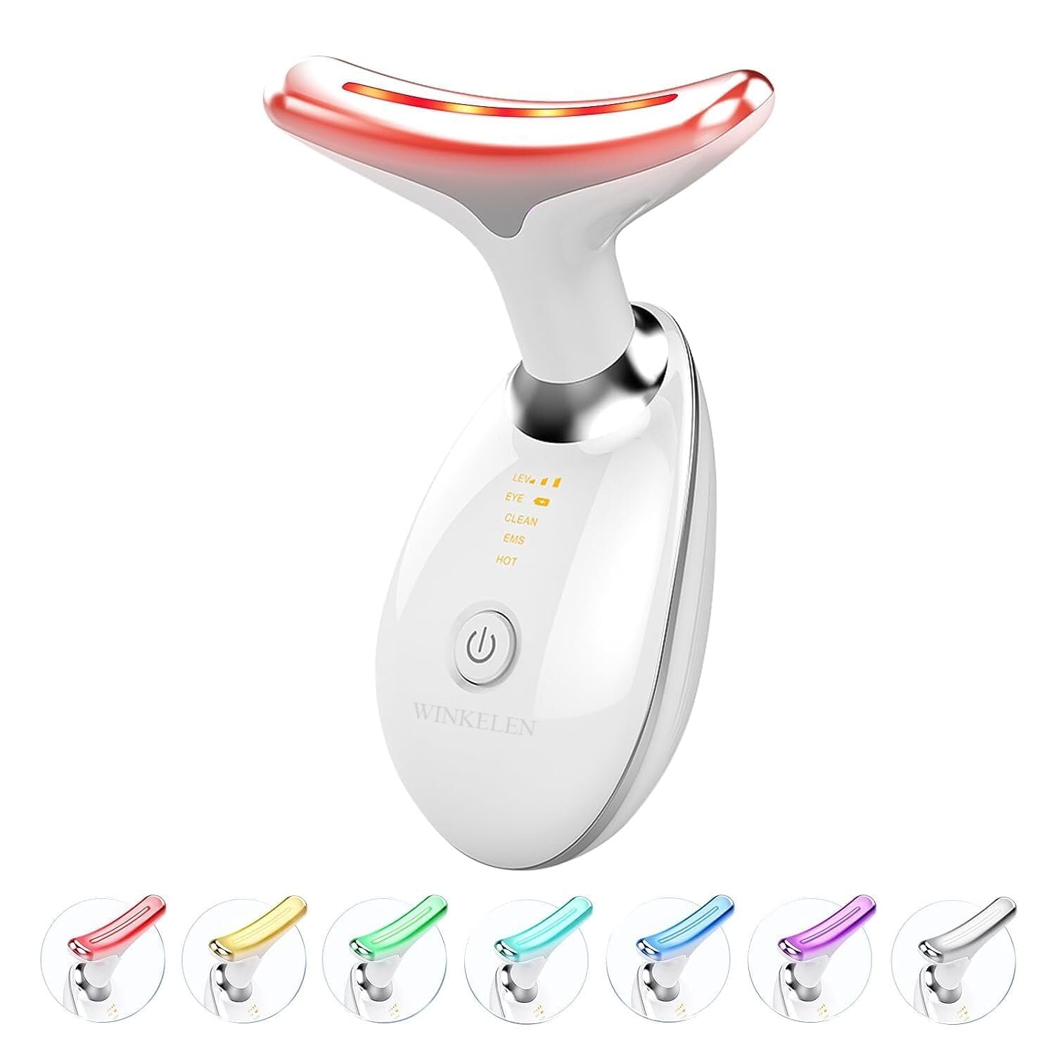 Winkelen Electric Facial Massager With 7 Color Skin Lift Device For Fine Line & Wrinkles | Reduces Puffiness & Anti Ageing | Bri