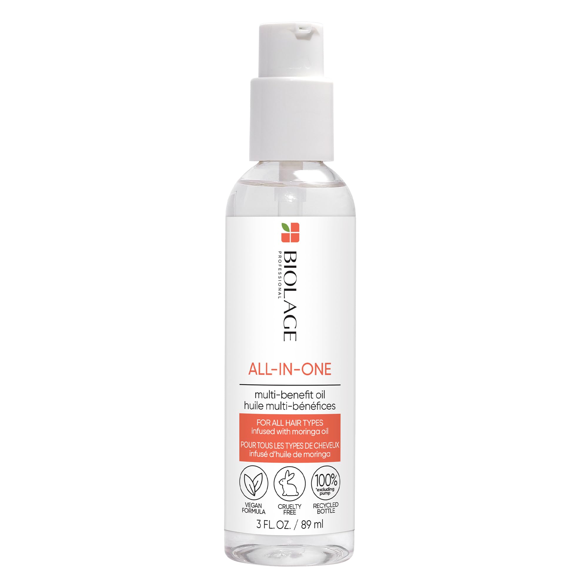 Biolage All-In-One Multi-Benefit Oil - Pre-Shampoo & Leave-In Treatment, Smooths, Detangles & Controls Frizz, For All Hair Types