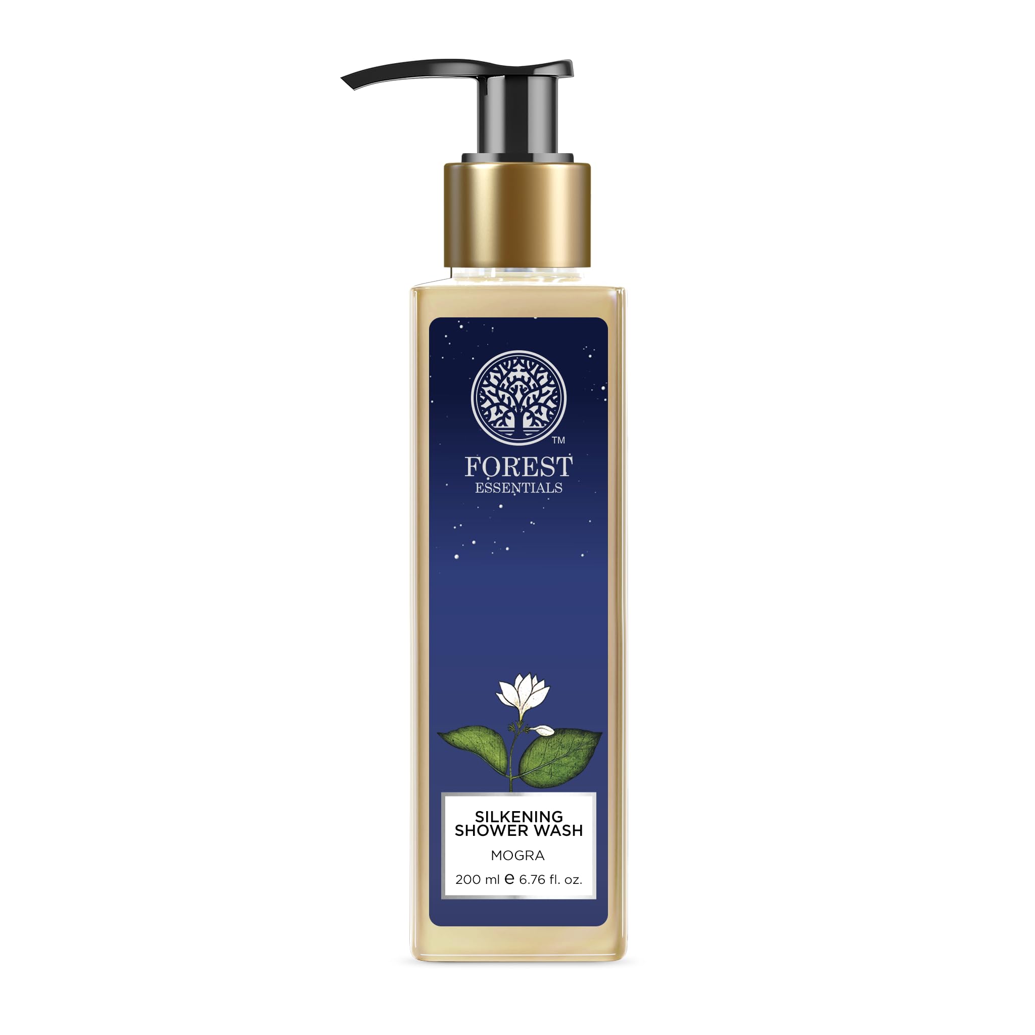 Forest Essentials Silkening Shower Wash Mogra - Ayurvedic Sulphate Free Shower Wash