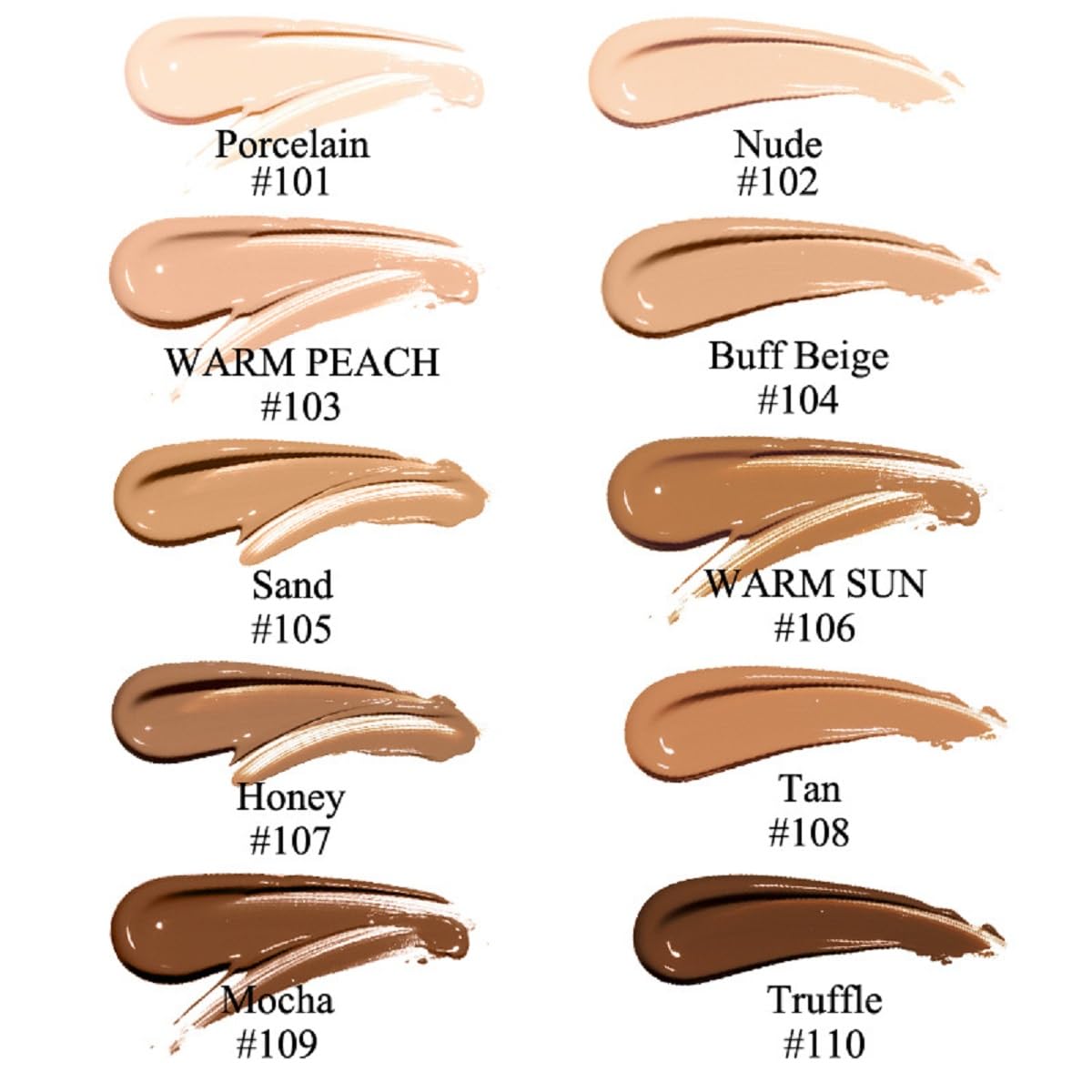 Phoera Foundation,Full Coverage Flawless Soft Matte 24 Hr Oil Control Waterproof Concealer Liquid Foundation Makeup. 1Pcs-114# E