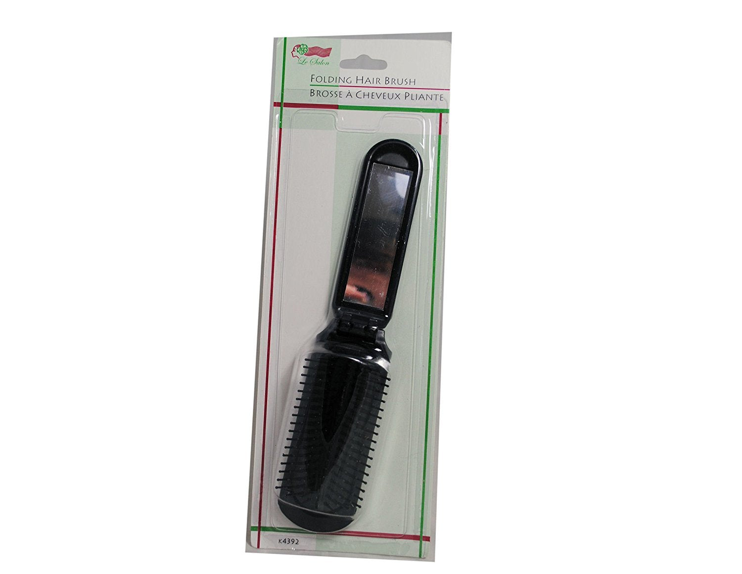 FOLDING Hair Brush with Mirror Pocket Travel Car purse Compact by Symak