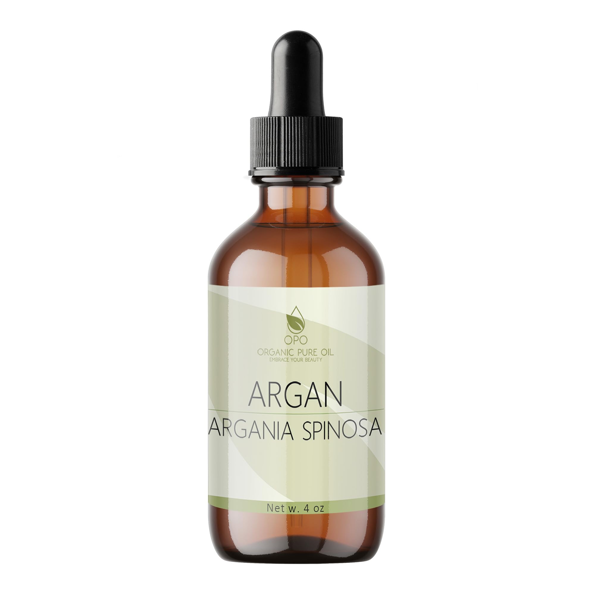 OPO Argan Oil from Morocco - 4 oz Glass & Dropper - Natural Pure Cold Pressed Unrefined Extra Virgin Vegan Carrier Oil for Skin 