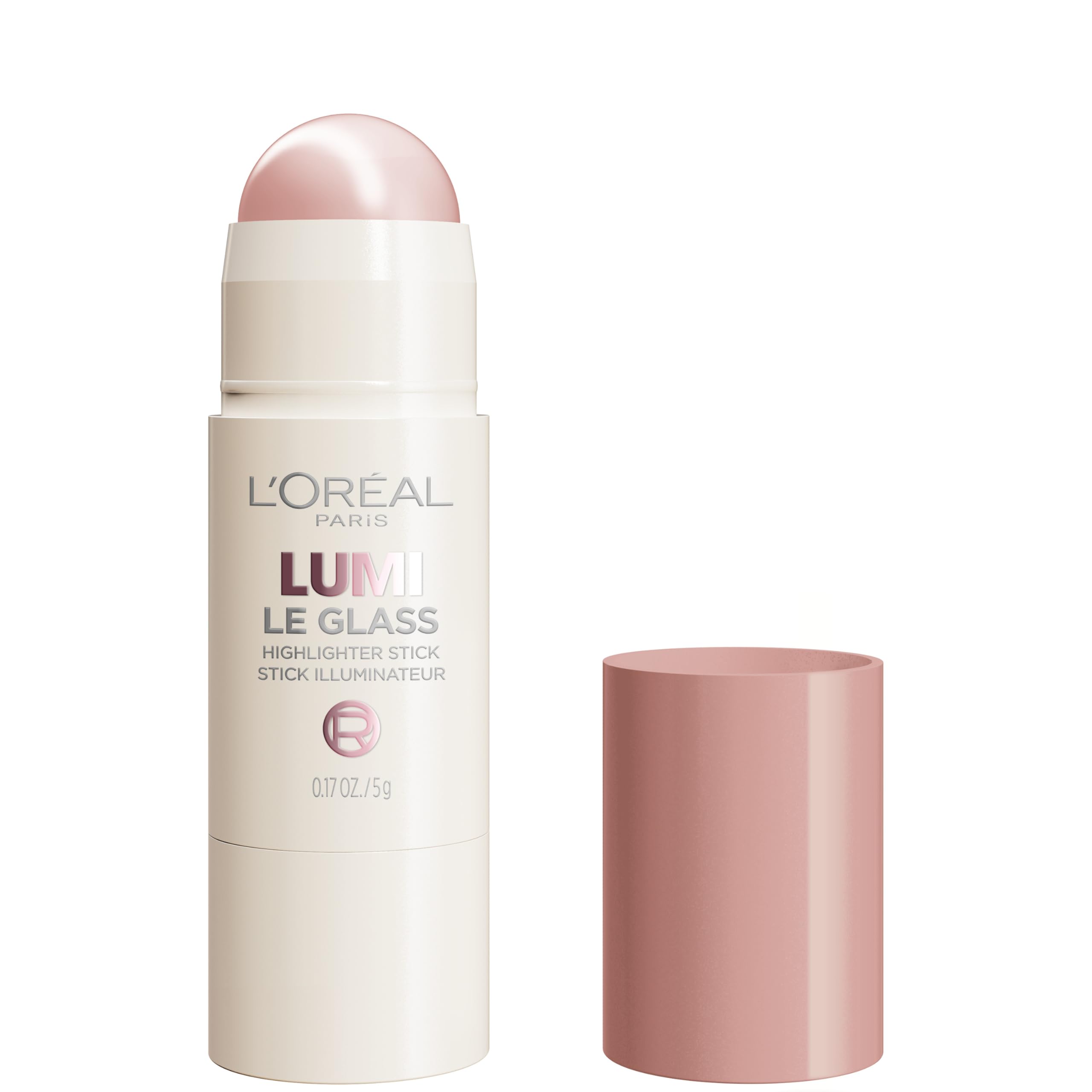 LOr  al Paris True Match Lumi Le Glass Highlighter Stick, Reflective, Translucent, Glassy Highlighter for Face and Body, 620 Pin