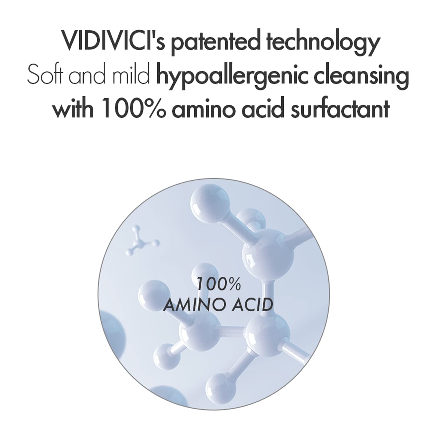 VIDIVICI Mild Amino Facial Foam - Hypoallergenic Face Wash with Amino Acid and Cica - Calming and Moisturizing Foaming Cleanser