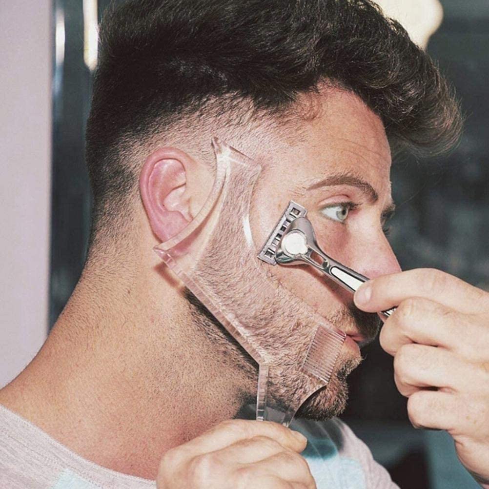 Beard Shaping & Styling Tool With Comb for Perfect line up & Edging For Mens Jaw Cheek/Neck Line, Symmetric/Curve/Step Cut Work