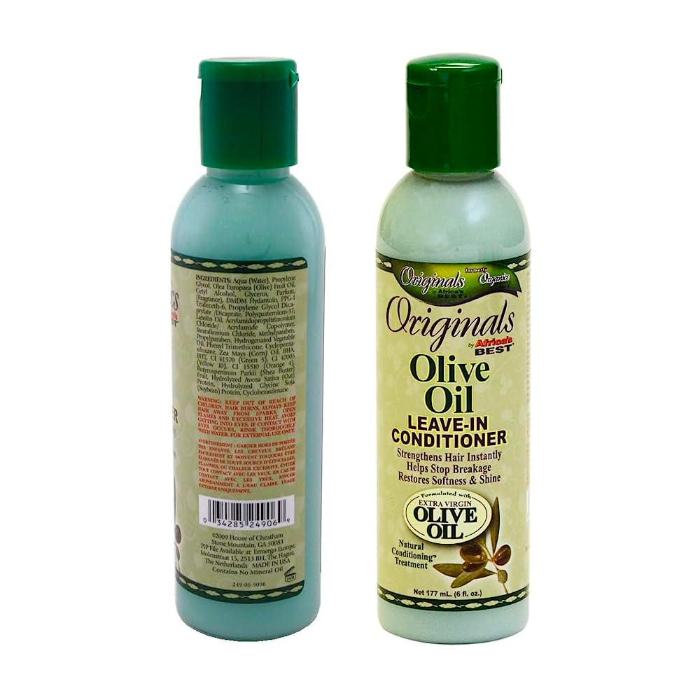 Africas Best Conditioner Originals Olive Oil Leave-In 6 Ounce (177Ml) (3 Pack)