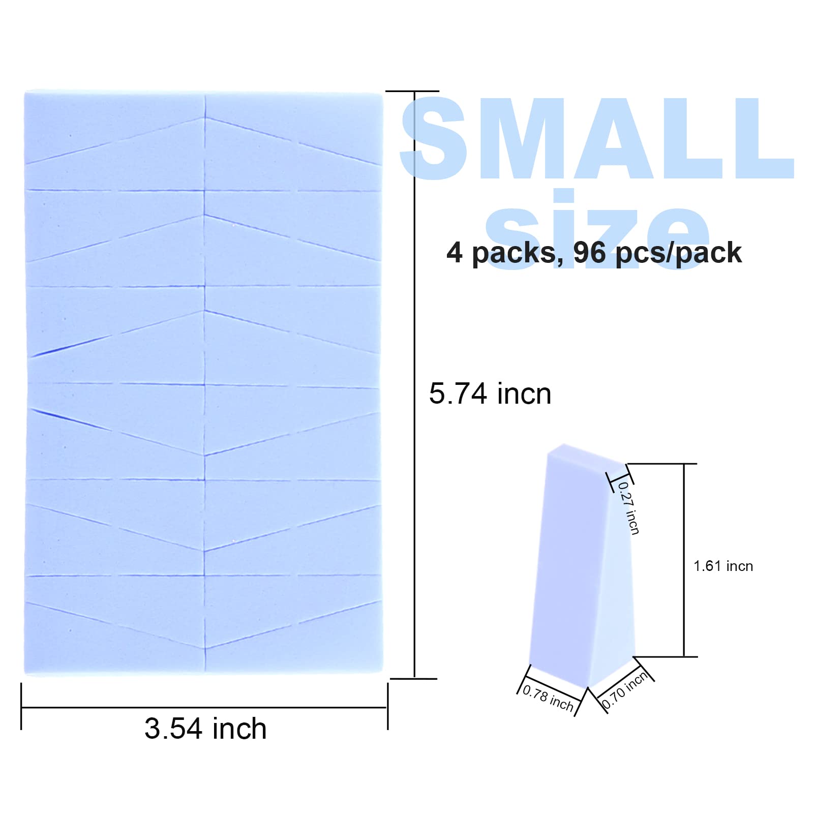 Teenitor 48 Pieces Cosmetic Makeup Sponges Wedges Beauty Blender Sponges, Small Triangle Makeup Sponge Wedges, Non-Latex Cosmeti