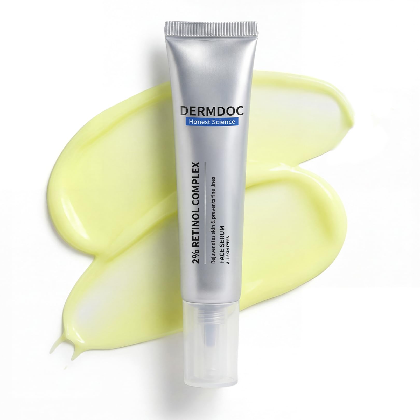 Dermdoc 2% Retinol Face Serum, 12Ml | Reduces Fine Lines | Improves Skin Texture & Elasticity| Brightens Skin | Hydrating | Boos