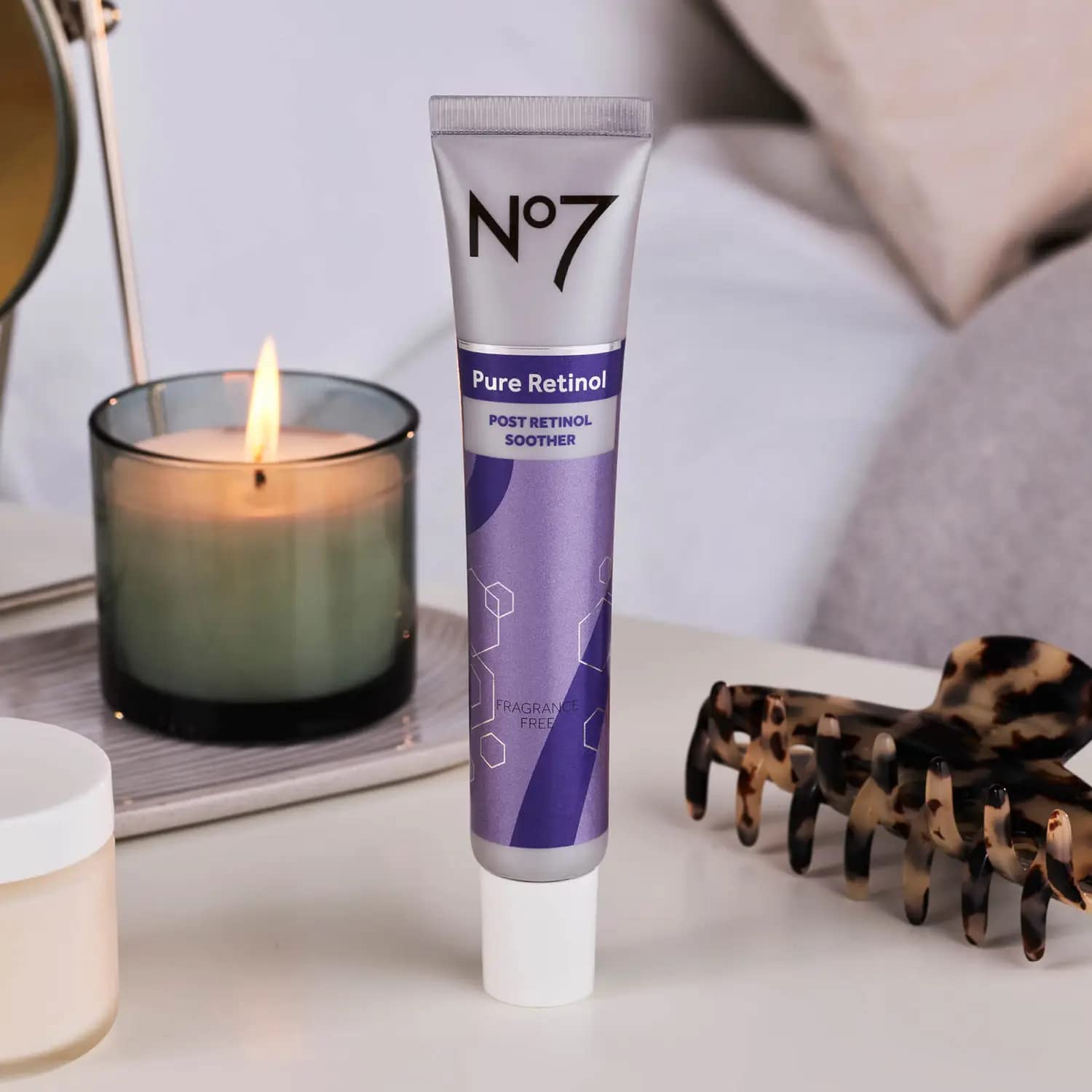 No7 Pure Retinol Post Retinol Soother - Soothing Face Cream to help Skin's Retinol Tolerance - Ceramides For Use with Retinol Fa