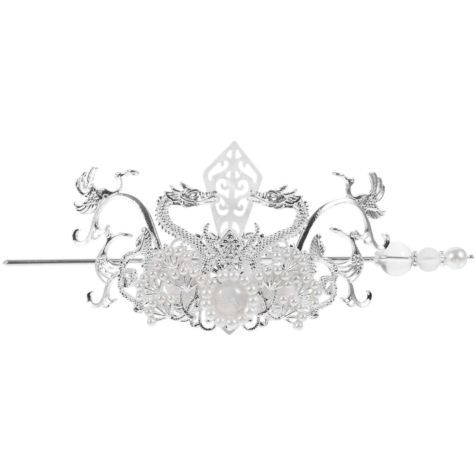 NOLITOY Chinese Traditional Hair Crown, Hanfu Hair Headdress Ancient Hair Stick Hair Accessories for Buns Cosplay Party