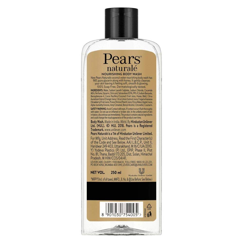 Pears Naturale Nourishing Coconut Water Bodywash, 250 Ml