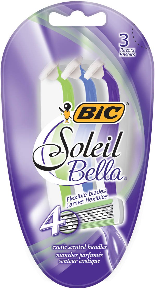 Bic Soleil Bella Scented Disposable Razor, Women, 3-Count (Pack Of 3)
