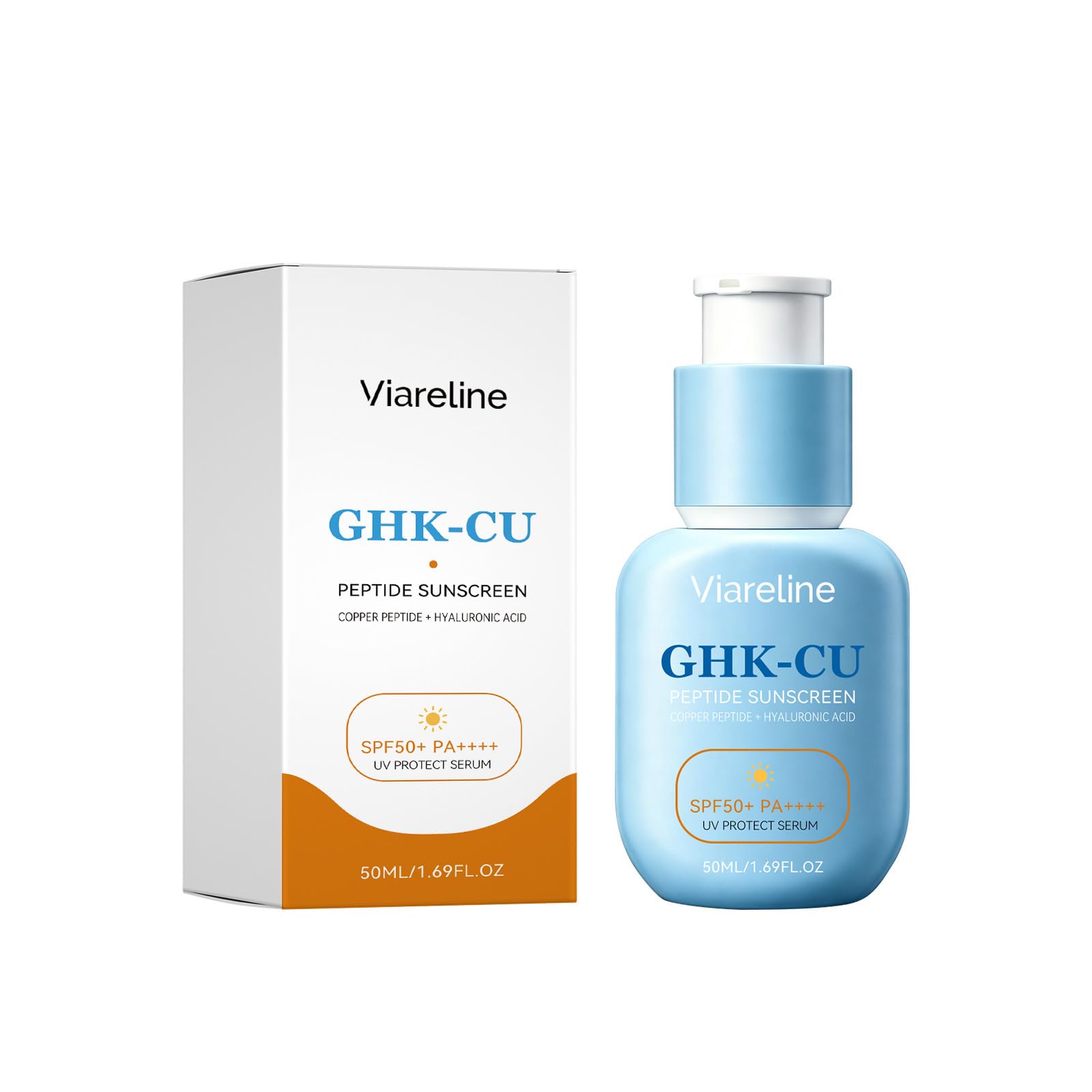 Viareline GHKCU Peptide Sunscreen SPF50+ PA++++ Serum 50ml