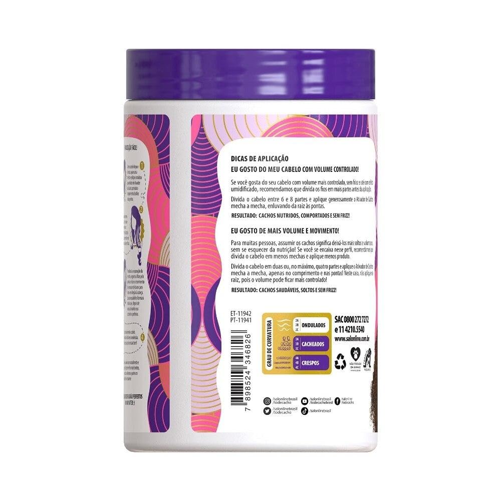 Salon Line - Linha Sos Cachos (Super Oleos) - Ativador De Cachos 1 Kg - (Sos Curls (Super Oils) - Curl Activator Net 35.27 Oz)