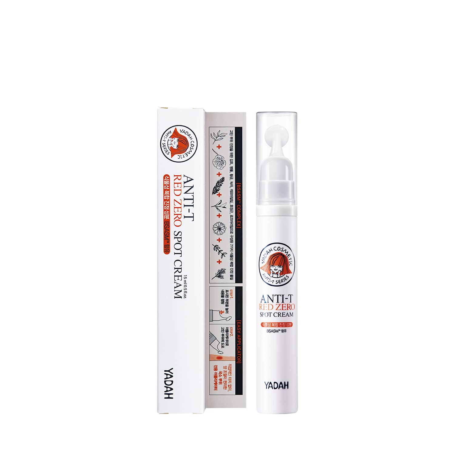 YADAH Anti Trouble Red Zero Spot Cream, Easy Application Acne Spot Treatment, Natural Niacinamide Acne Treatment, 100% Vegan For