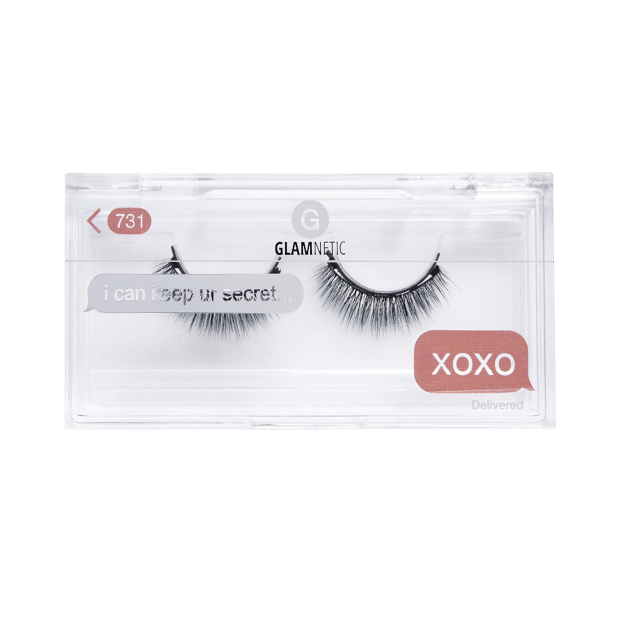 Glamnetic Magnetic Eyelashes - Xoxo | Short Magnetic Lashes, 60 Wears Reusable High Volume Faux Mink Lashes, Round - 1 Pair