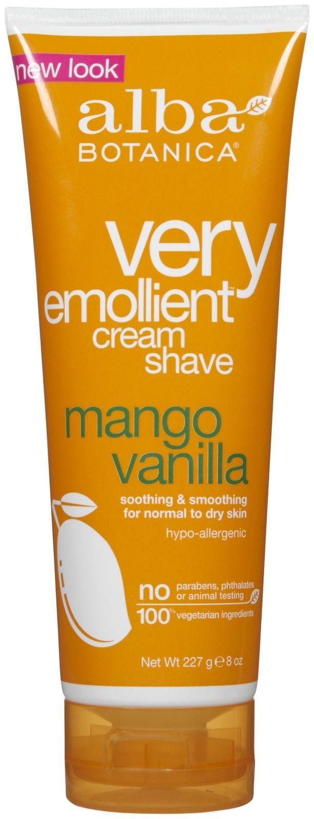 Alba Botanica, Moisturizing Cream Shave oz, na, Mango Vanilla, 8 Ounce