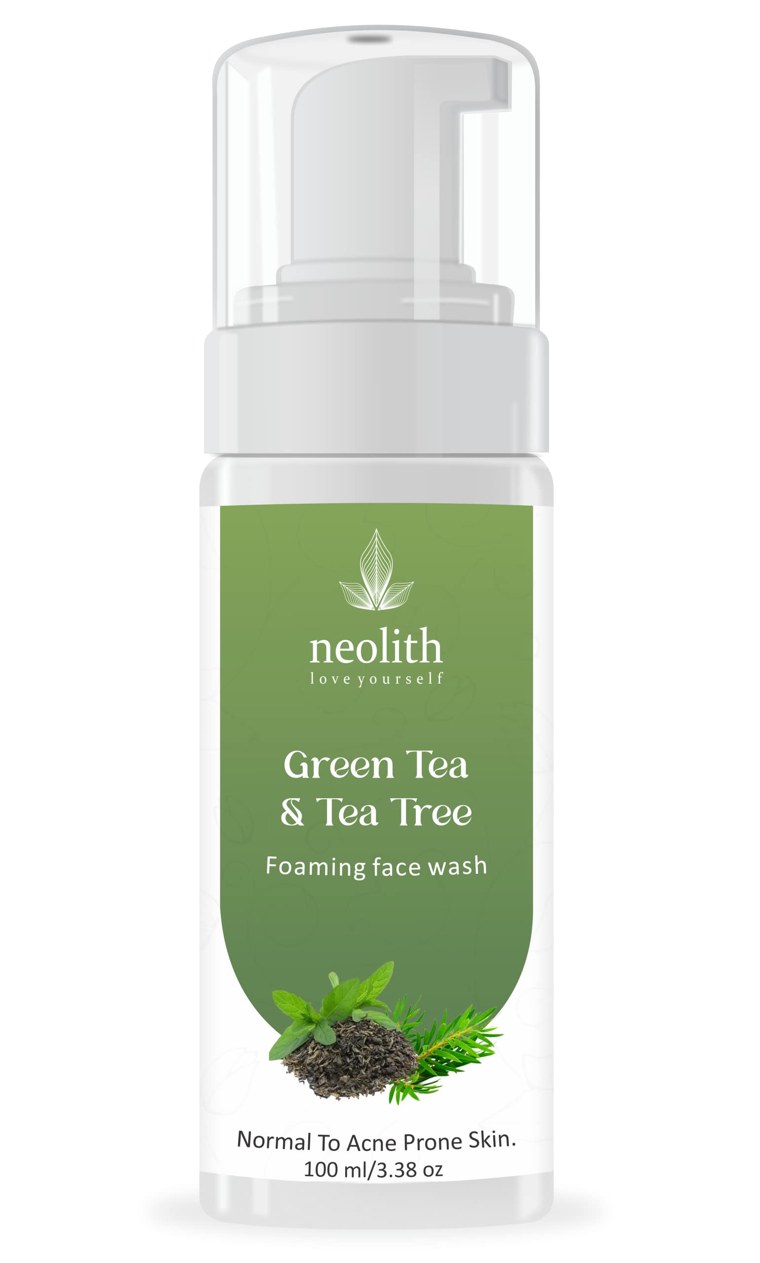 Neolith Green Tea And Tea Tree Foaming Face Wash || Acne Control, Skin Rejuvenation, Oil Control || 100 Ml