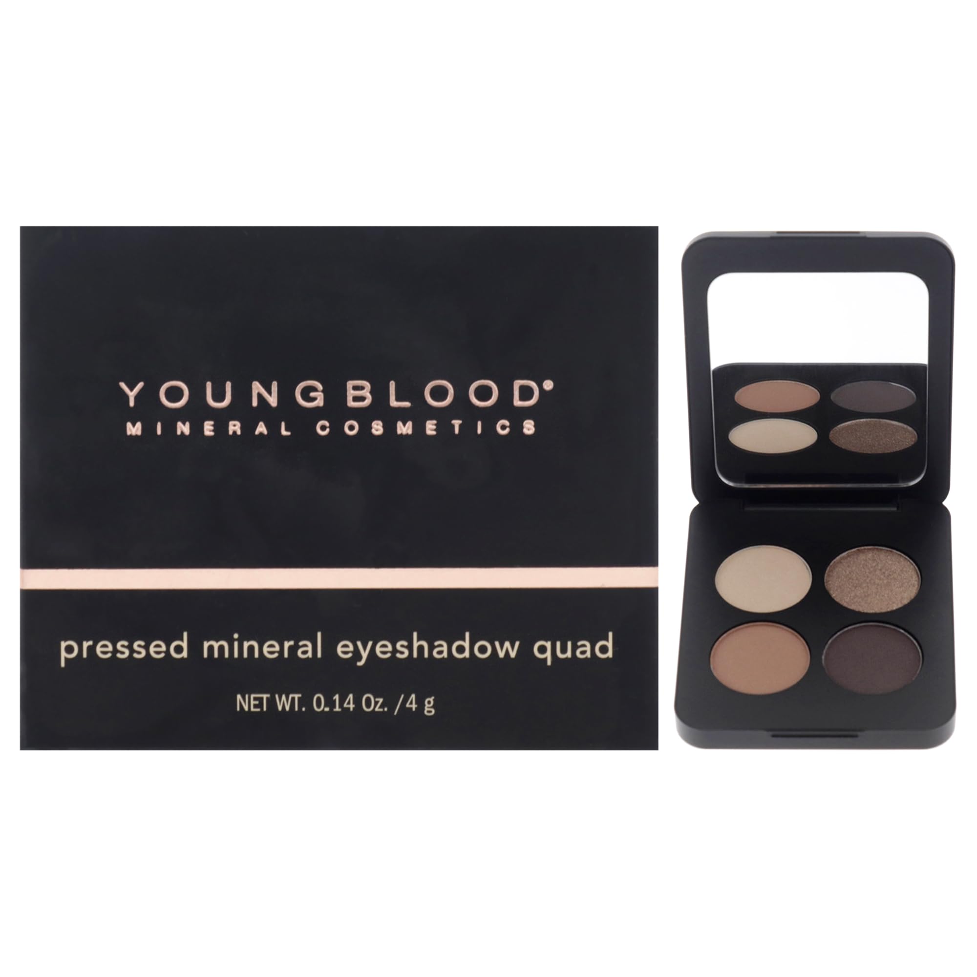 Pressed Mineral Eyeshadow Quad - Taupe Smoke By Youngblood For Women - 0.14 Oz Eye Shadow