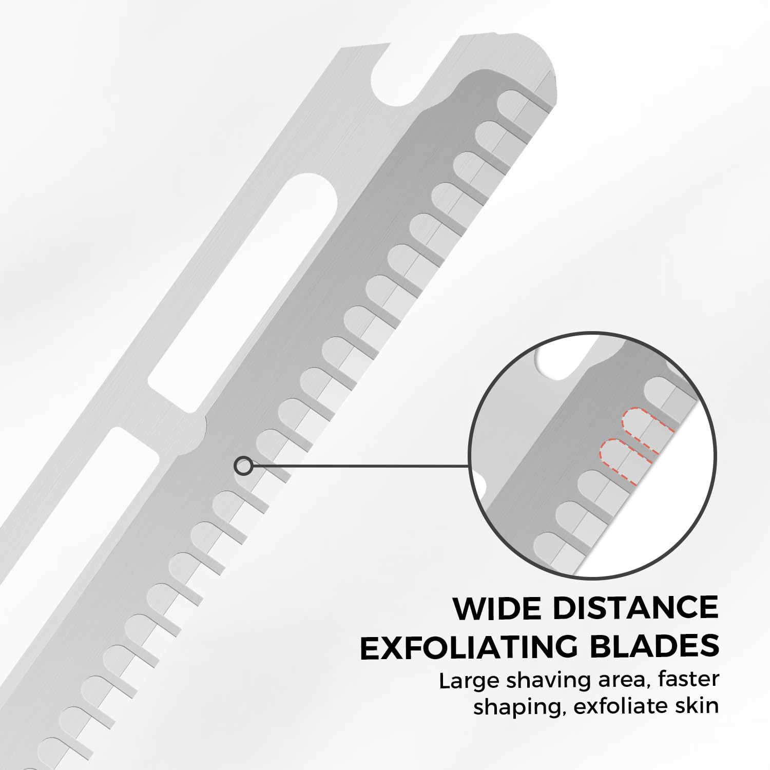 Zomchi Dermaplaning Razor Refills, Set Of 10 Replacement Blades (Wide Distance), Metal Dermaplane Razor Refills, Plastic Free Ey