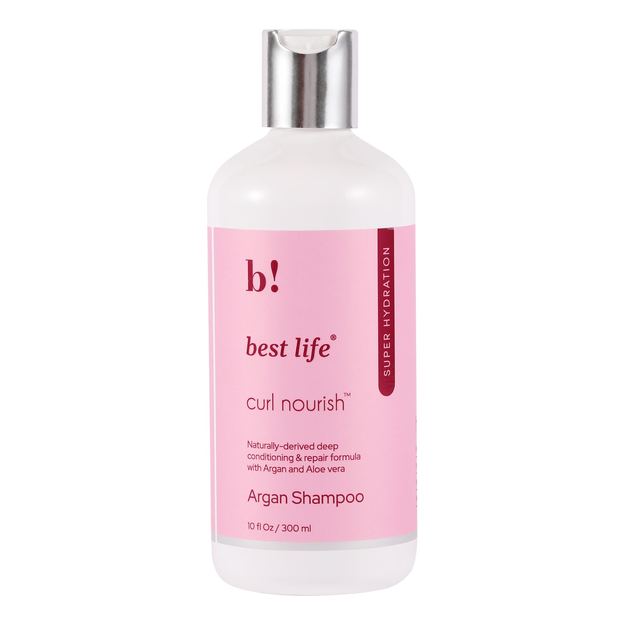 Best Life Moroccan Argan Oil Hair Shampoo For Dull, Dry & Frizzy Hair 300 Ml, Moisturize & Strengthen Curly And Wavy Hair For Wo