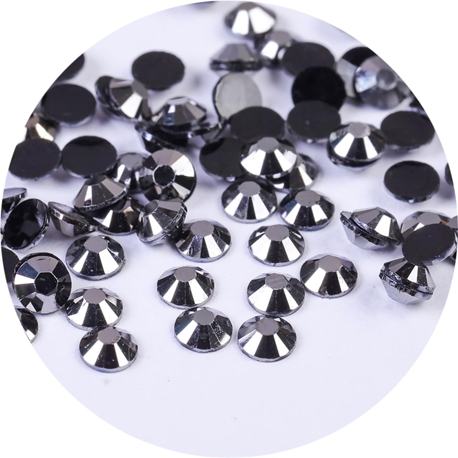 1440 Pcs SS20 5mm Flatback Rhinestones for Nails Art Crafts Glitter Round Gems Crystals DIY Clothes Shoes(Mineral Grey)