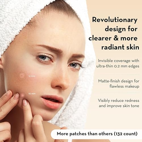 Le Gushe Pimple Patches For Face (132 Dots) - Hydrocolloid Acne Patch For Zits And Blemishes - Invisible Spot Cover Stickers For