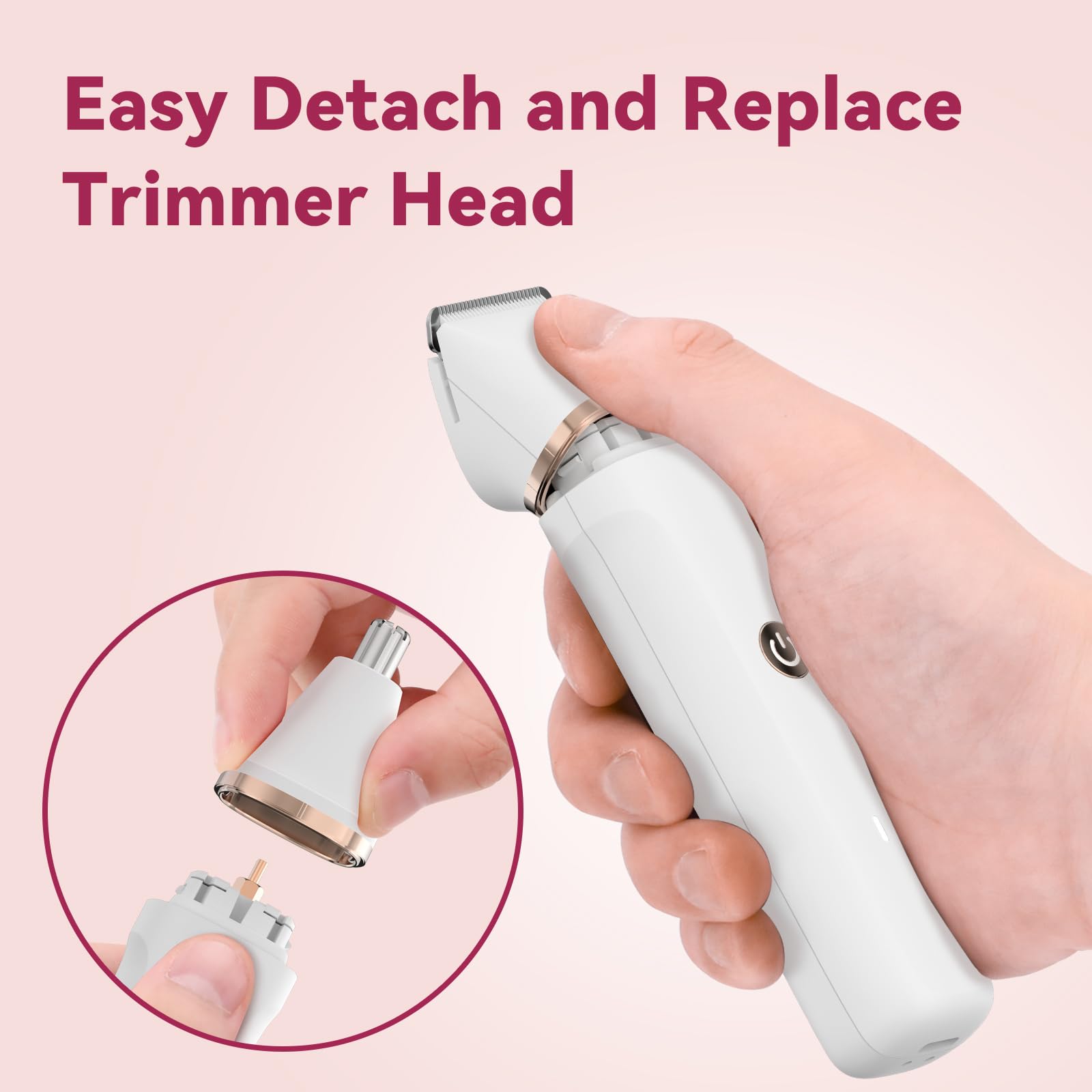 Electric Bikini Trimmer For Women - 4 In 1 Electric Shaver For Women, Waterproof Pubic Hair Trimmer And Facial Hair Remover, Rep