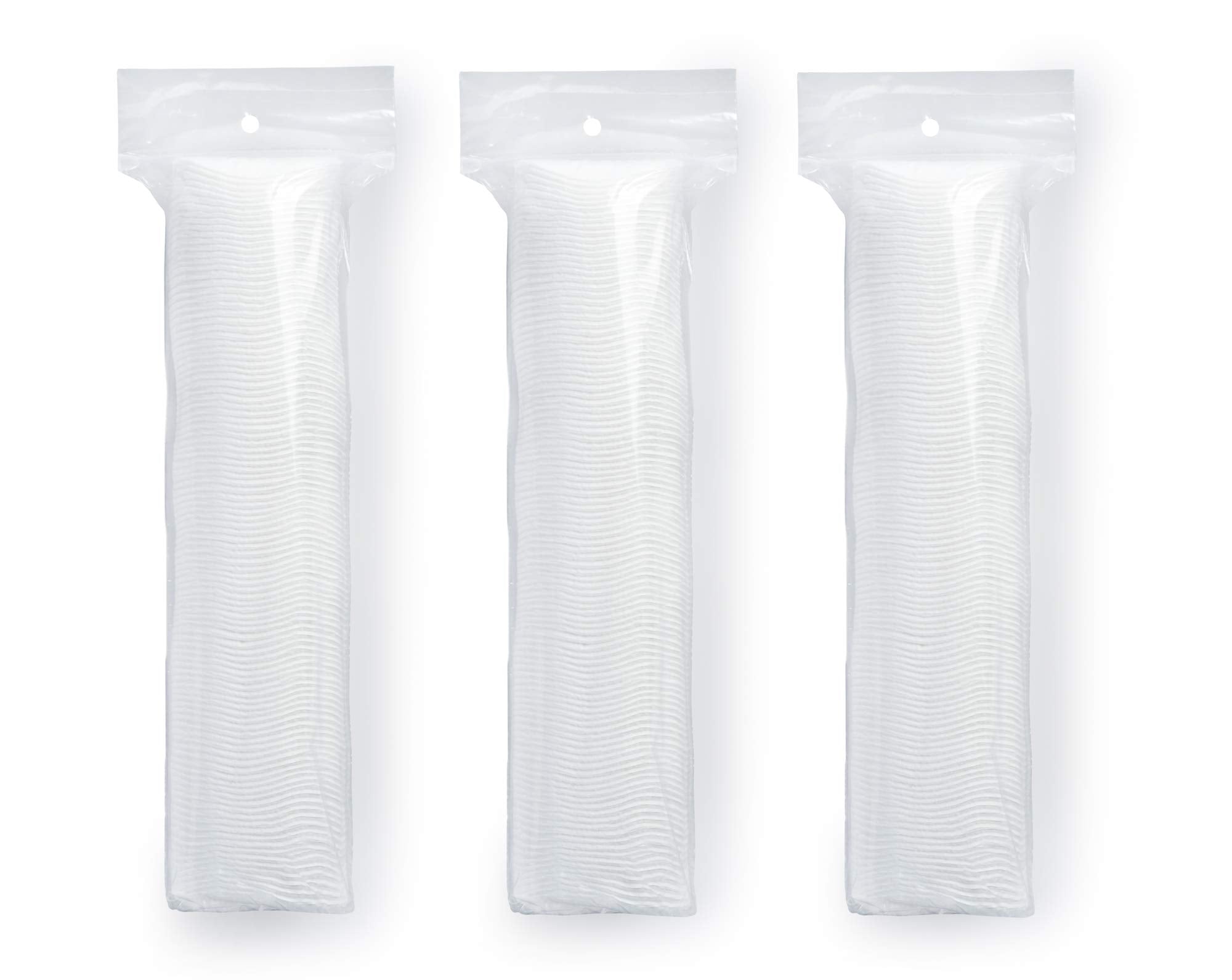 Medline Simply Soft Cotton Rounds (300 Count), 100% Cotton Absorbent and Textured Cotton Pads, Lint-Free