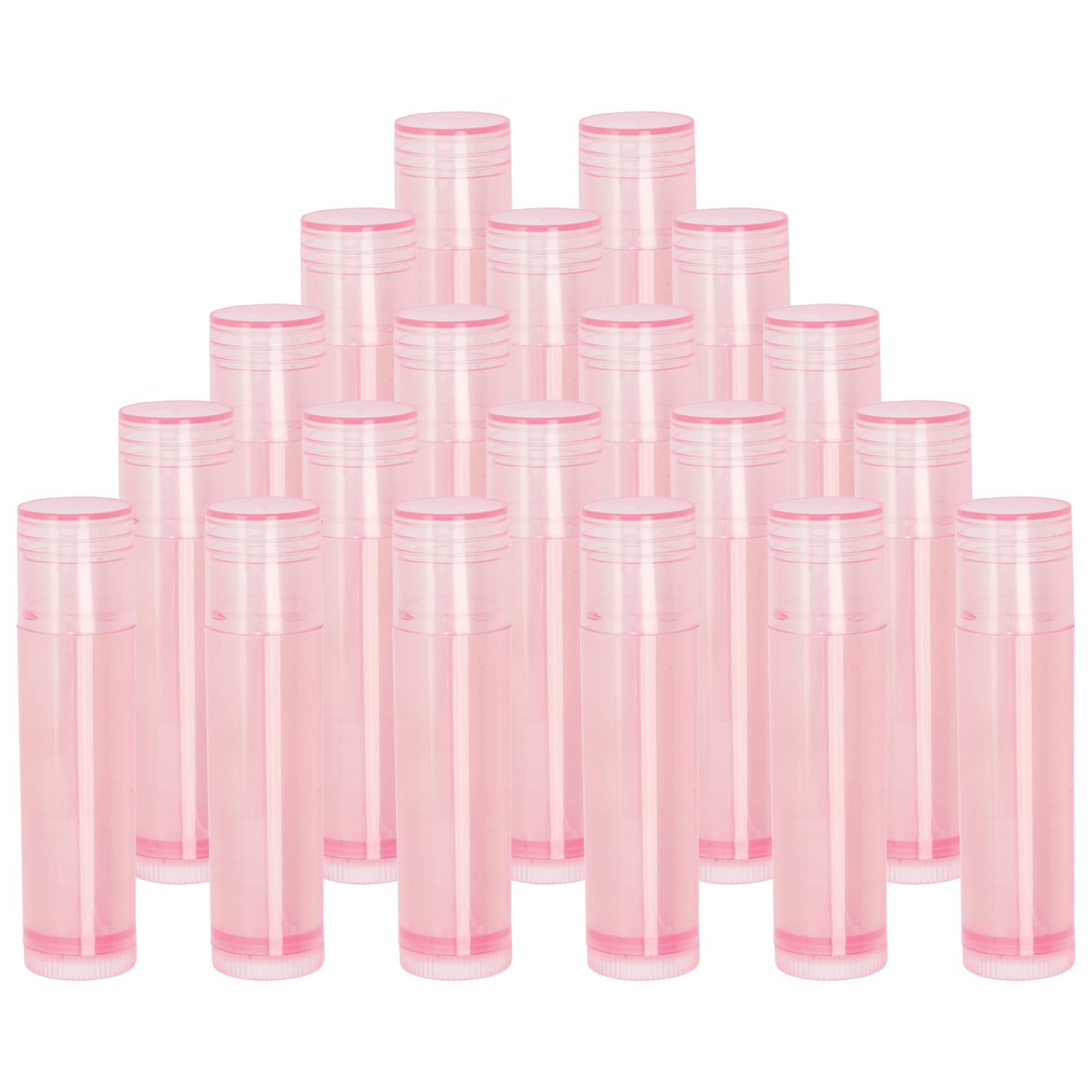 Mini Skater 20Pcs 3/16 Oz (5.5ml) Translucent Lipstick Cosmetic Empty Lip Gloss Lipstick Balm Tube With Caps Container Bottle Fo