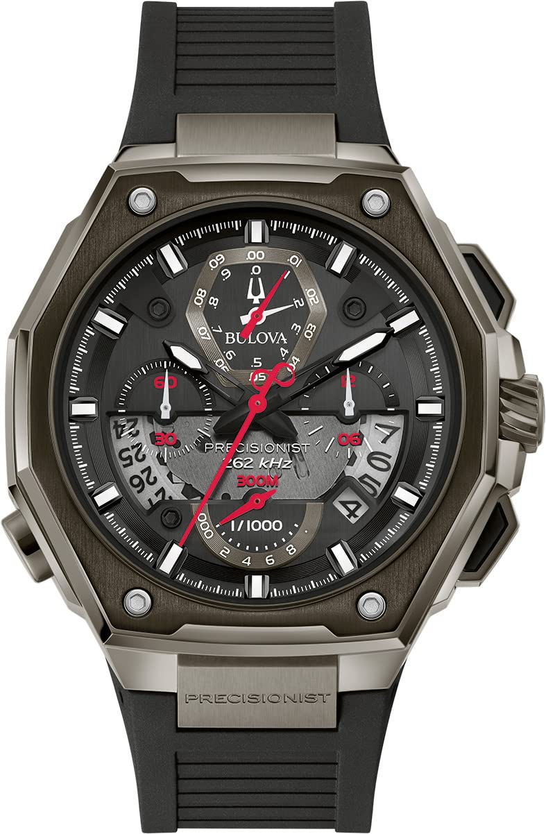 Bulova Precisionist X Chronograph Black Dial Quartz Diver'S 98B358 300M Men'S Watch