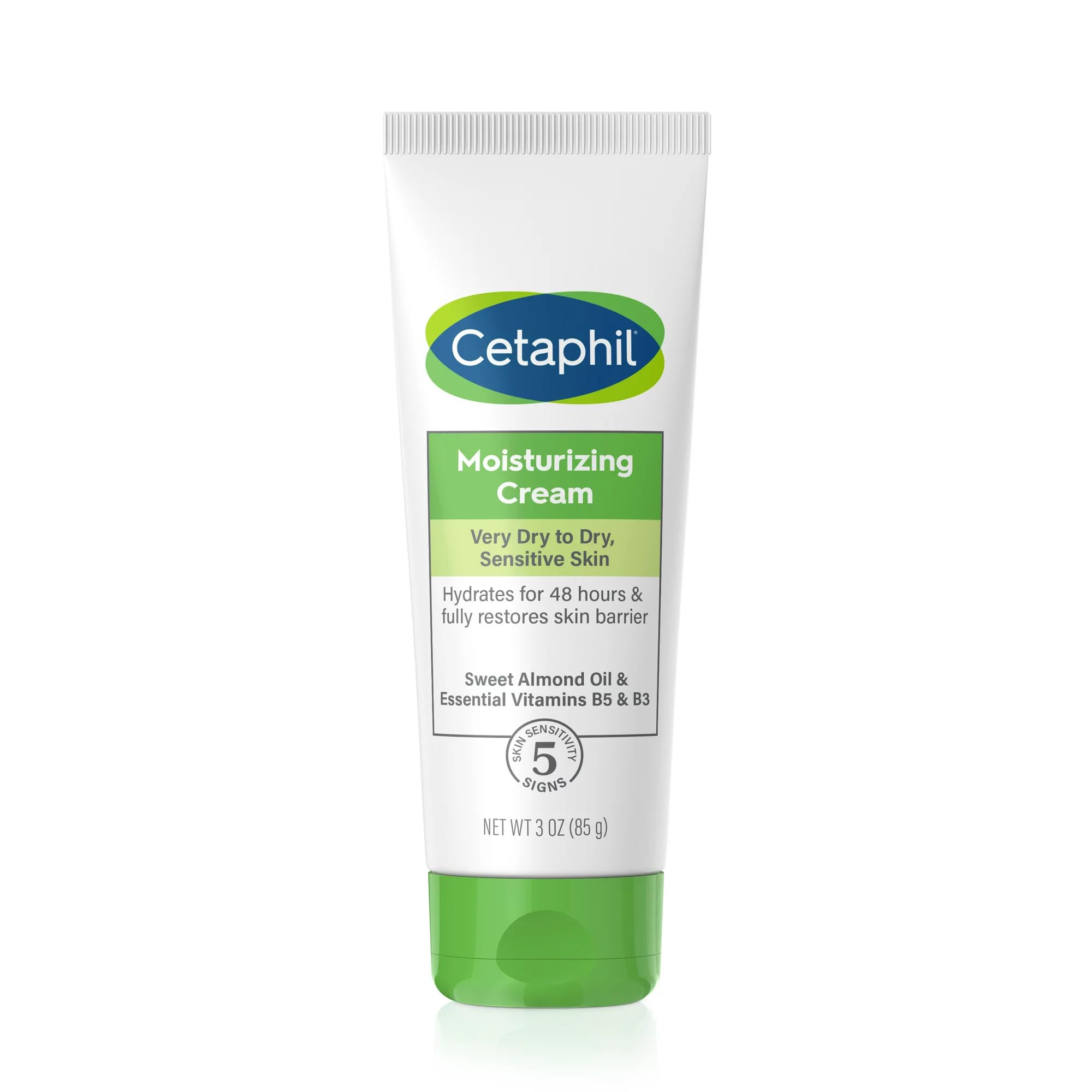 Cetaphil Moisturizing Cream, Fragrance-Free, 3 Ounces Each (Value Pack Of 5)