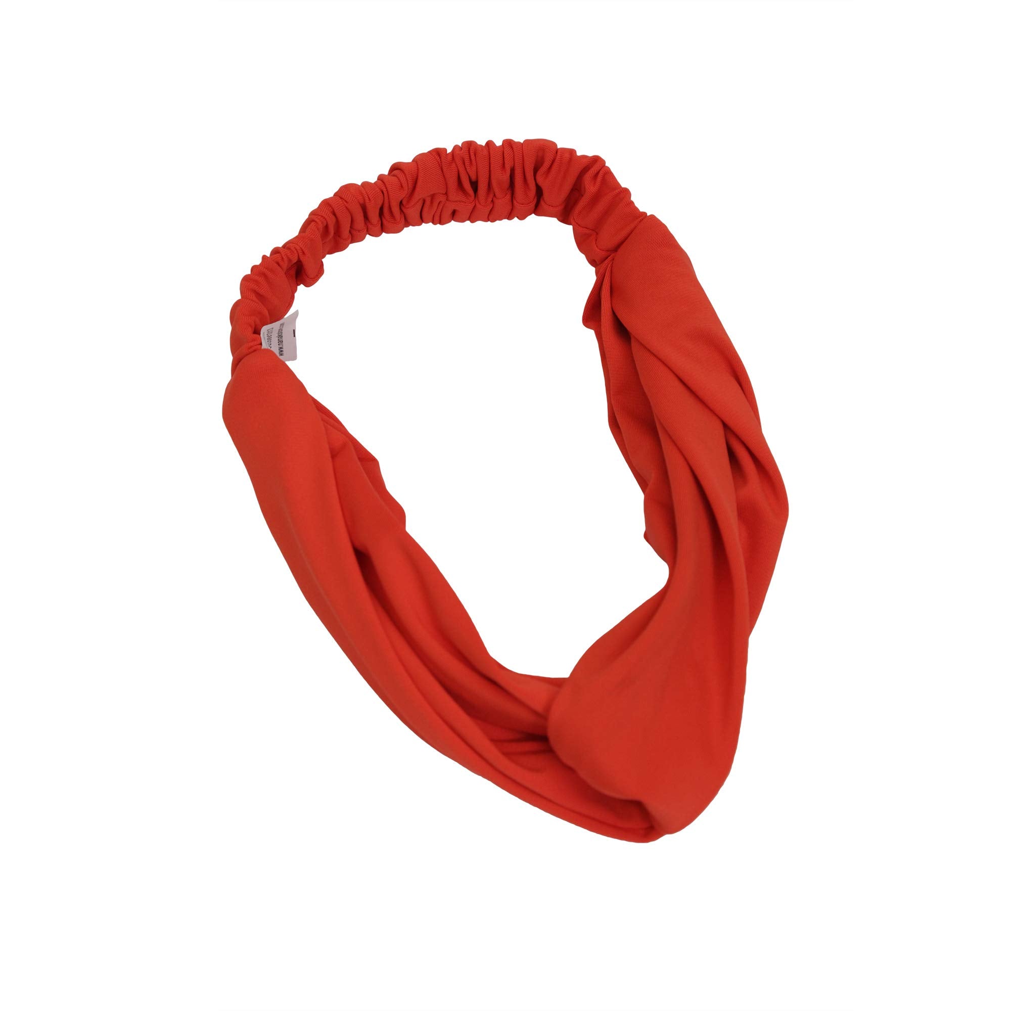 Bismaadh WomenS Spandex, Polyester Silk Vintage Cross Elastic Boho Headbands (Orange)