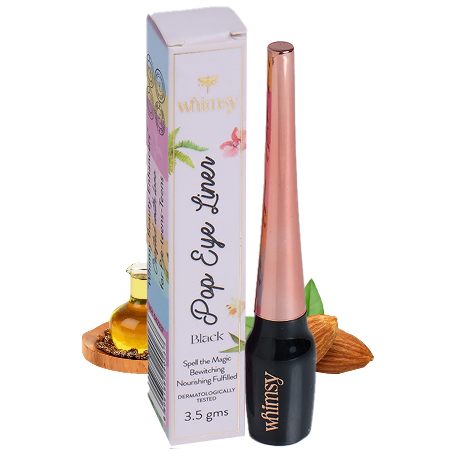 Whimsy Beauty Pop Eyeliner For Girls, Water Washable Liquid Eyeliner With Matte Finish, Long Lasting Smudge Proof For Kids Teens