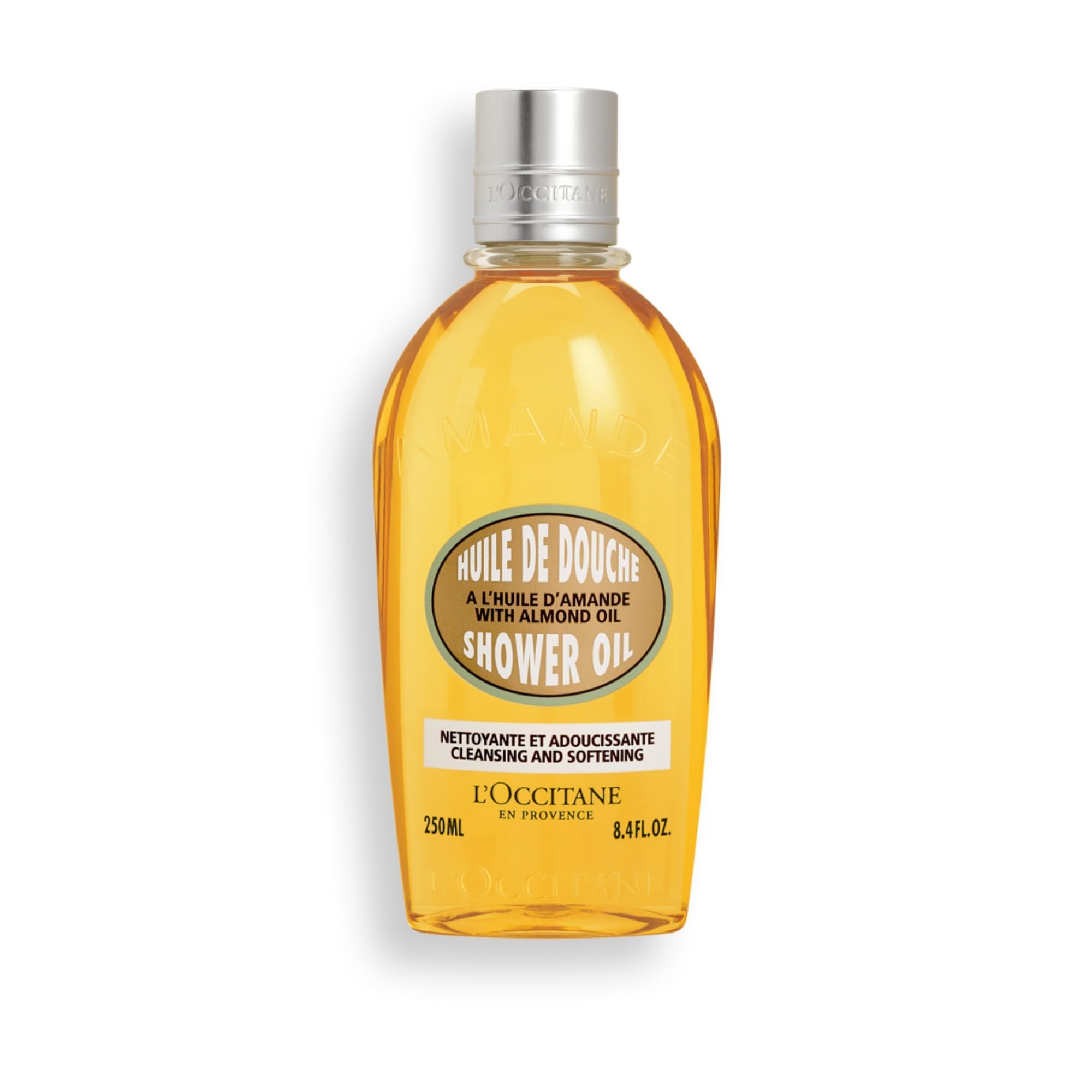 L'Occitane Cleansing & Softening Almond Shower Oil: Oil-To-Milky Lather, Softer Skin, Smooth Skin, Cleanse Without Drying, With