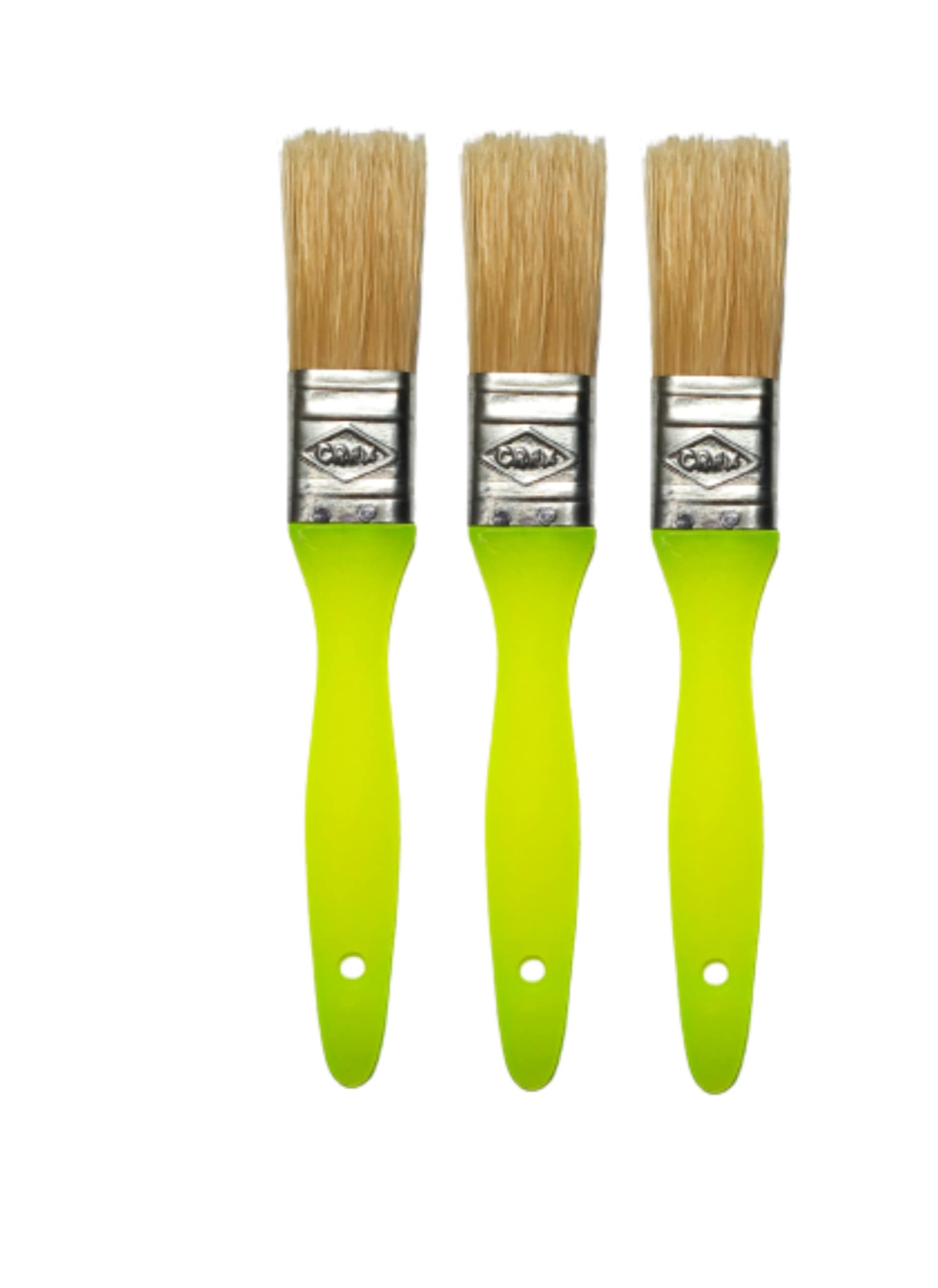 Crex Ss Corners & Edges Dust Multipurpose 1 Inch Small Cleaning Brush With Handle, Synthetic Hair Bristle Brushes, Set Of 3Pie