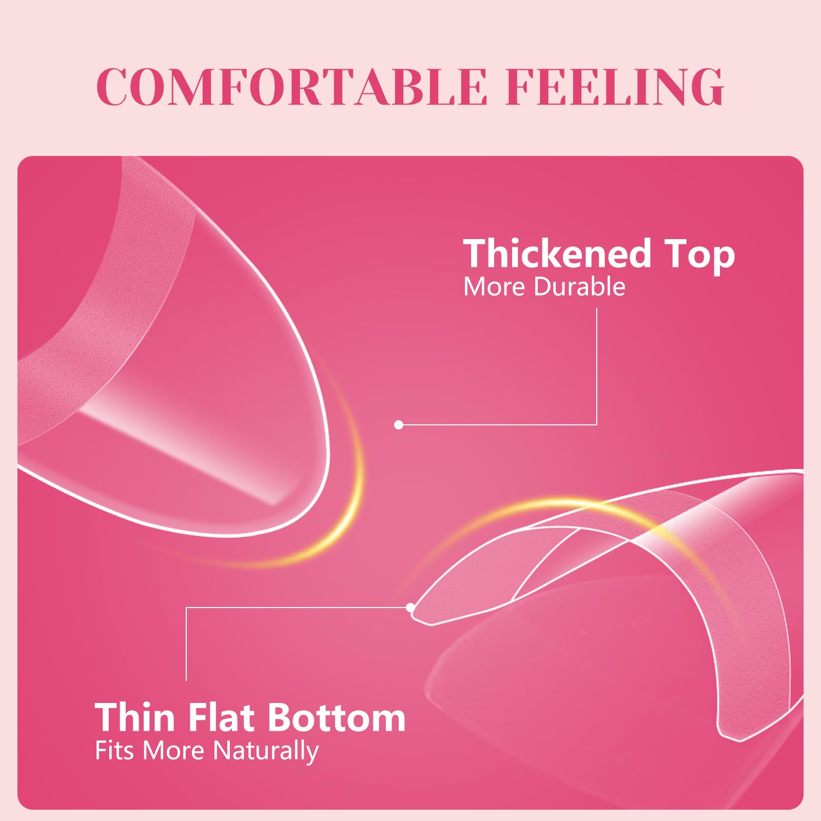 Lionvison Short Almond Nail Tips Half Cover, 600Pcs Extra Short Almond Soft Gel Nail Tips, Pre-Shaped Clear False Nails With Han