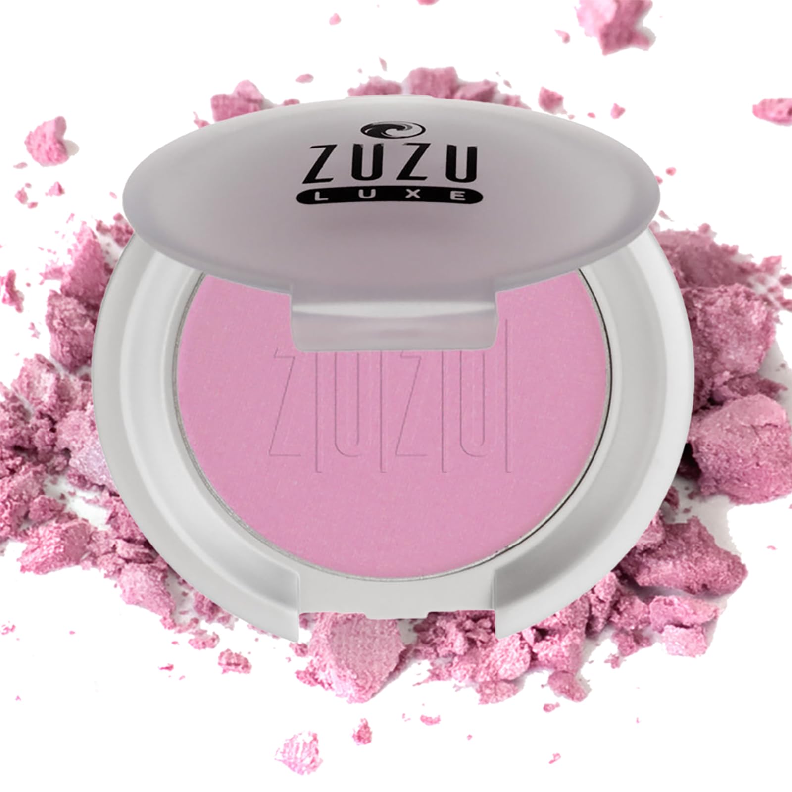 ZUZU LUXE Mineral Blush (Nymph - Vivid Pastel Pink/Cool Shimmer), Natural, Paraben Free, Vegan, Gluten-free, Cruelty-free, Non G