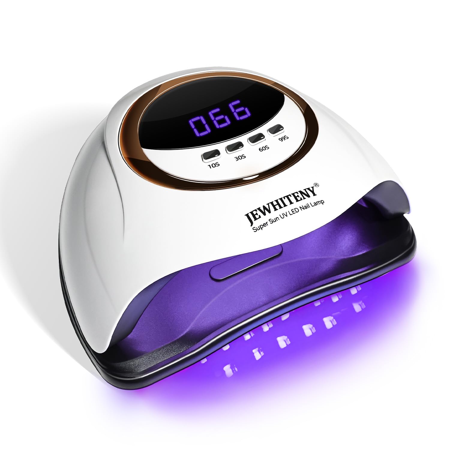 JEWHITENY White U V LED Lamp for Nails:Fast Nail Dryer for Gel Polish with 4 Timers and Automatic Sensor Professional LED Nail L