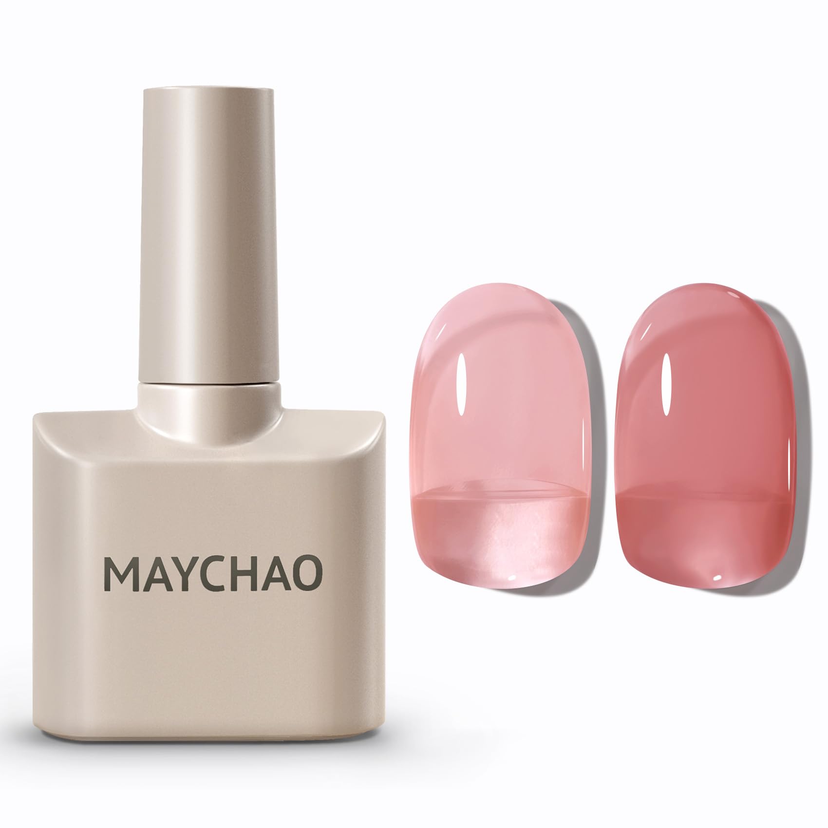 MAYCHAO Jelly Gel Nail Polish -15ML Bean Paste Jelly Gel Polish Soak Off UV LED Bean Paste Nail Polish for DIY Manicure Home Sal